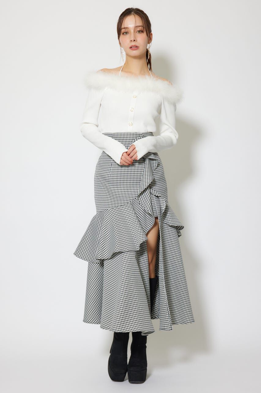 rienda「many wayフェザーオフショルニットトップス」|ニット・セーター|