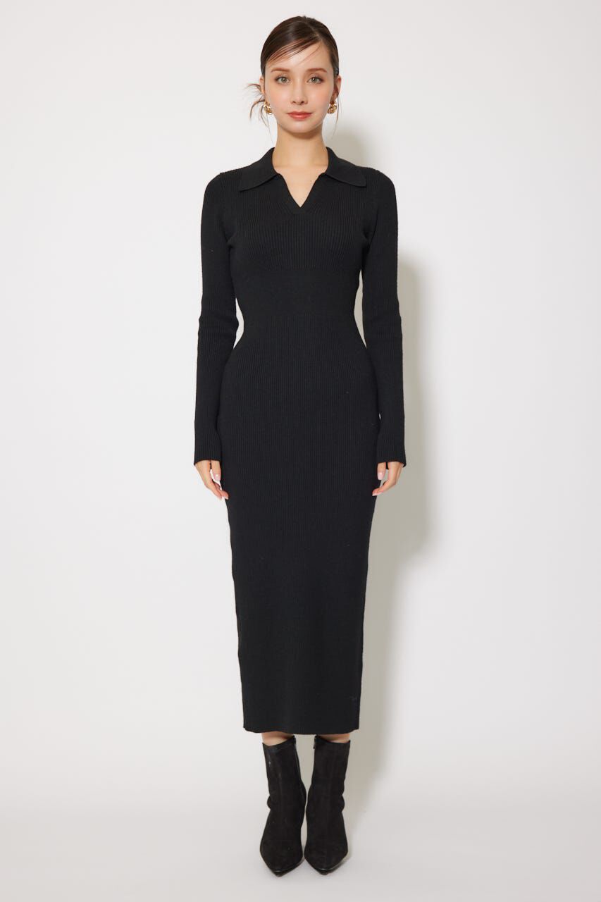 rienda「スキッパーニットワンピース」|ワンピース|