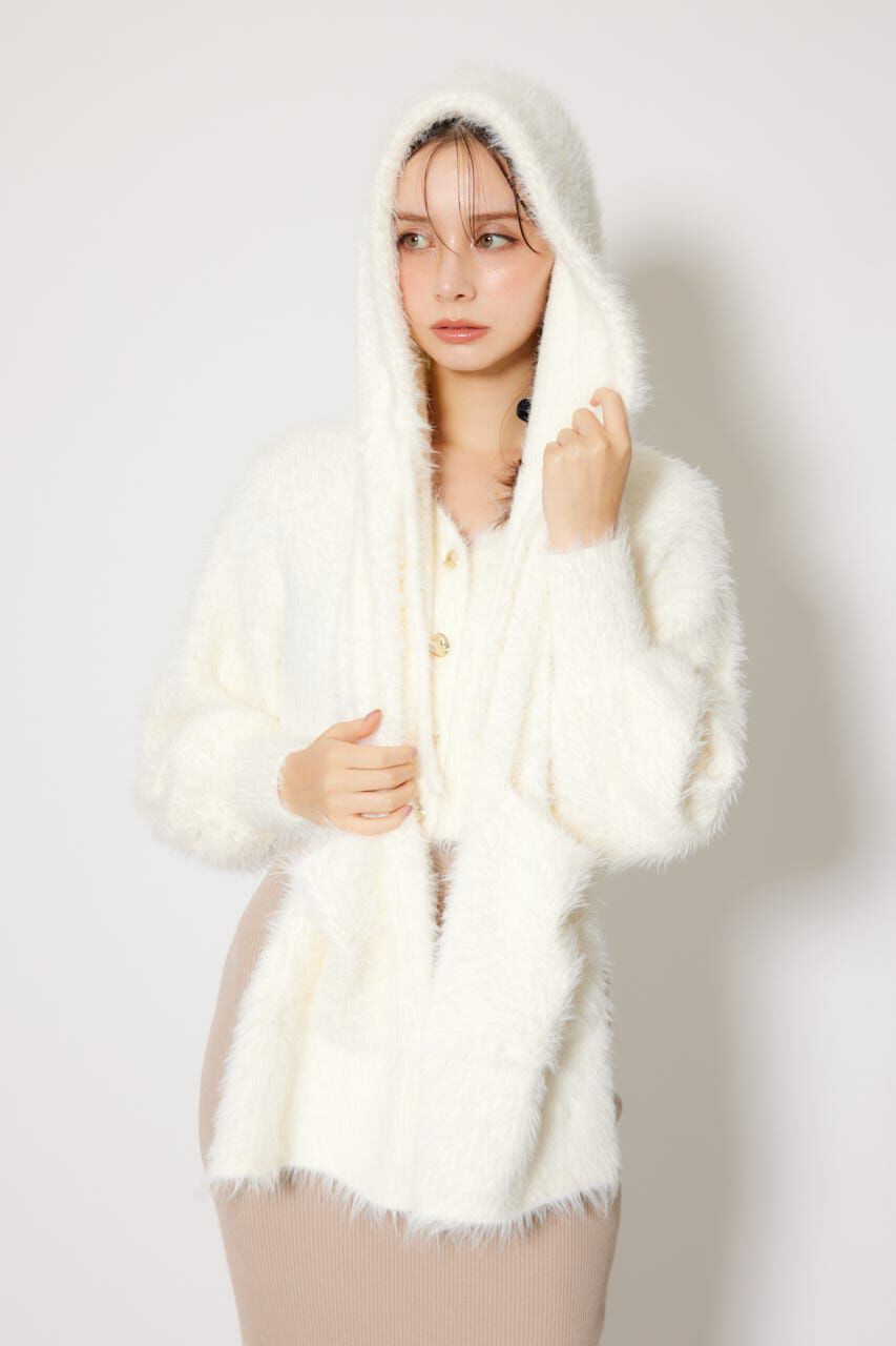 rienda「フード付きシャギーストール」|その他|