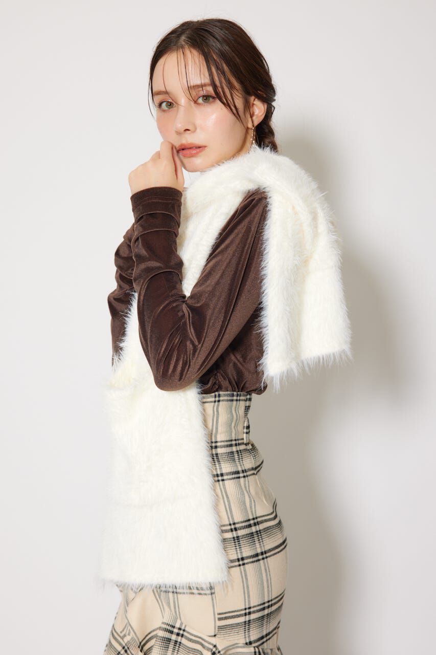 rienda「フード付きシャギーストール」|その他|