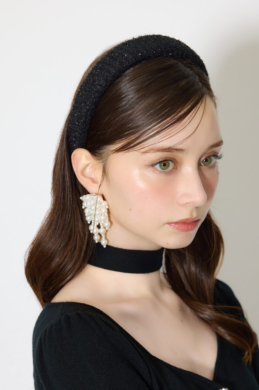 rienda「ツイードカチューシャ」|その他|BLK