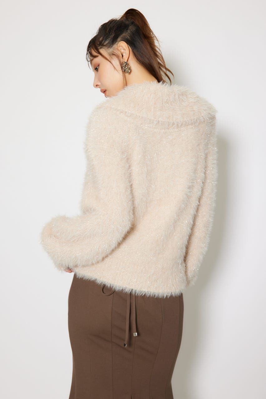 rienda「2WAYファーライクジャガードニットトップス」|ニット・セーター|