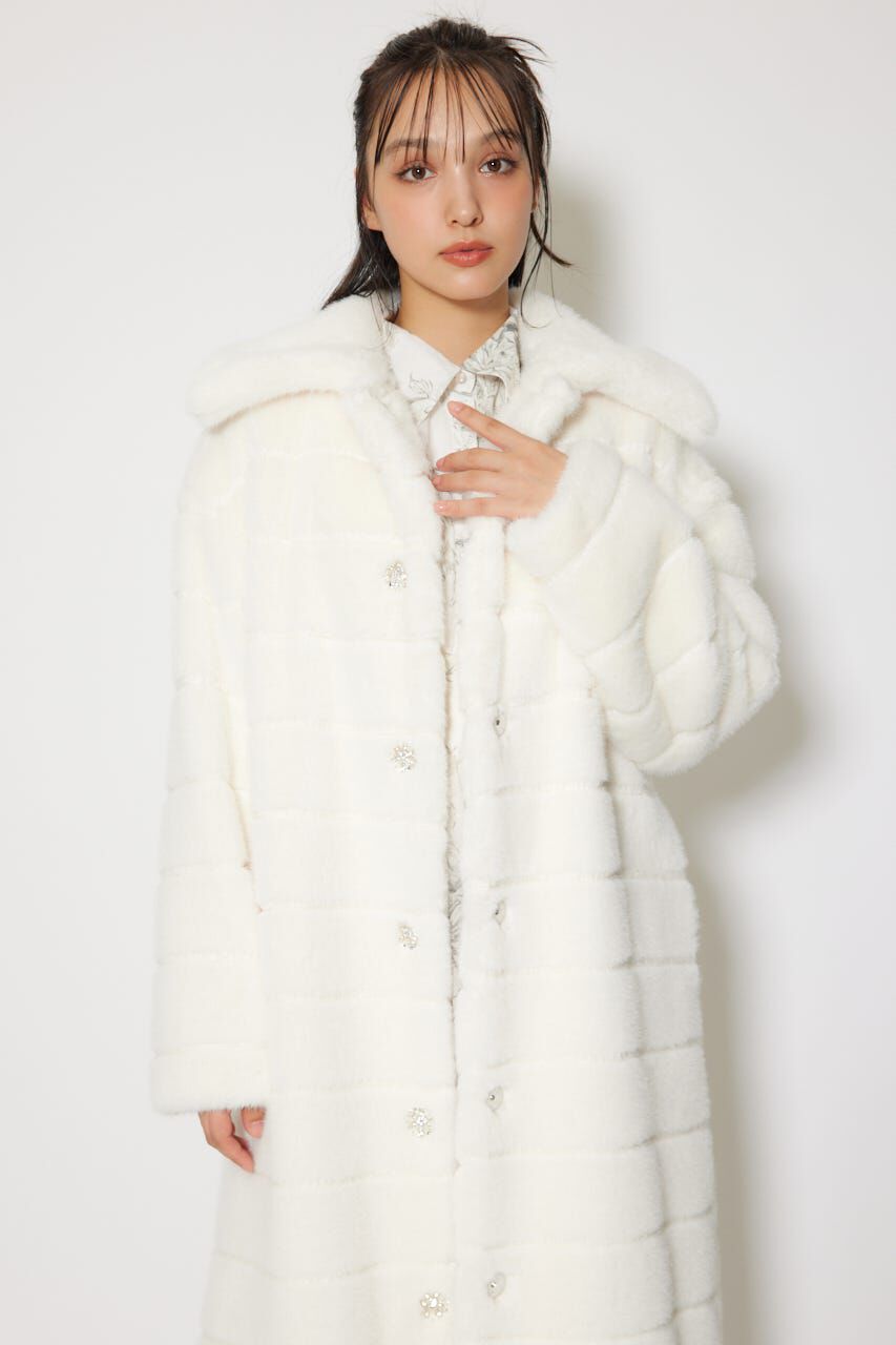 rienda「ニュアンスラインフェイクファーコート」|その他|