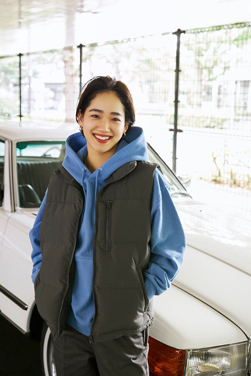 RODEO CROWNS「ナイロン中綿ベスト_M」|ダウンベスト・ベスト|GRY