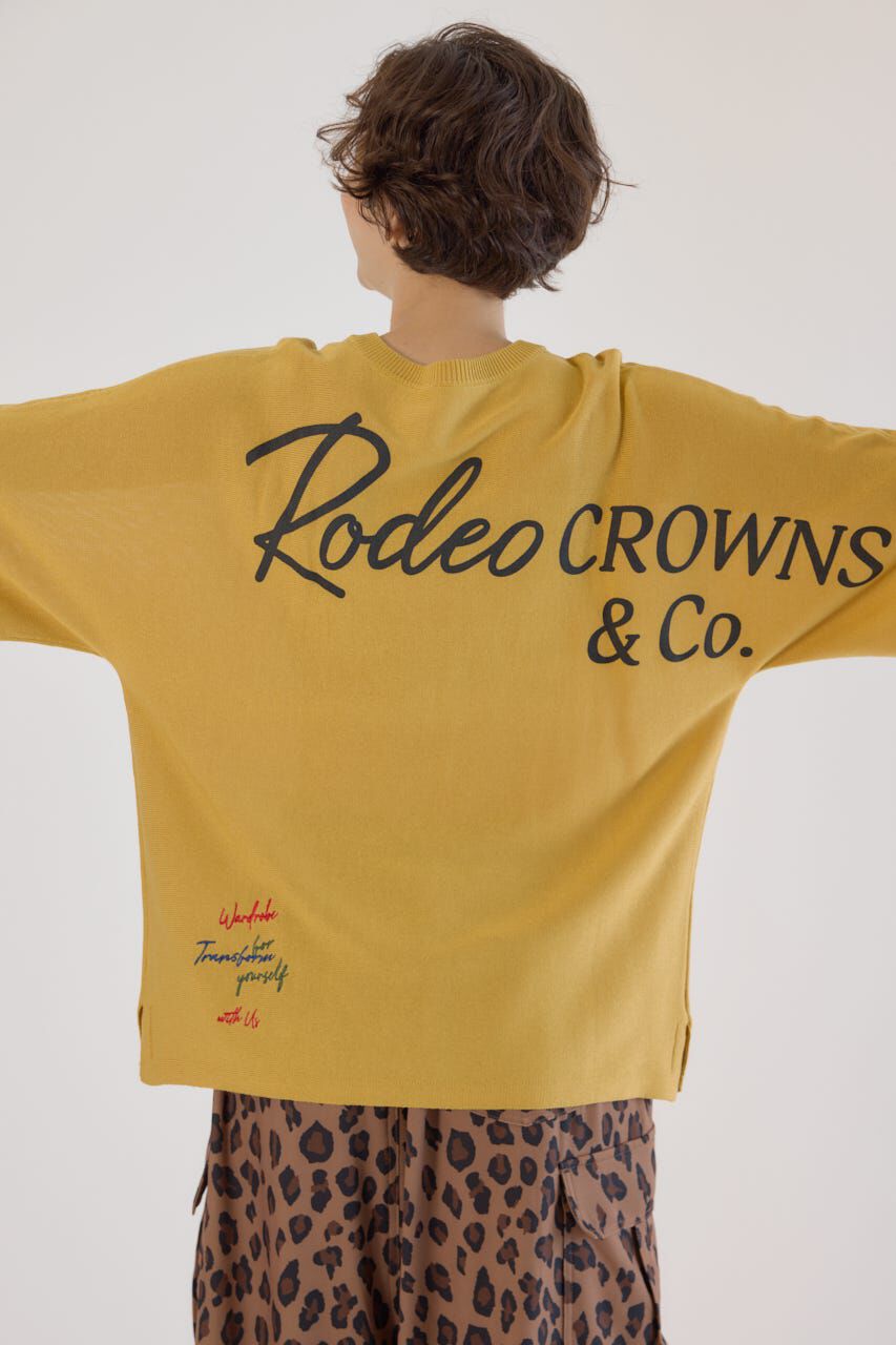 RODEO CROWNS「BIG LOGO5分袖ニットトップス」|ニット・セーター|