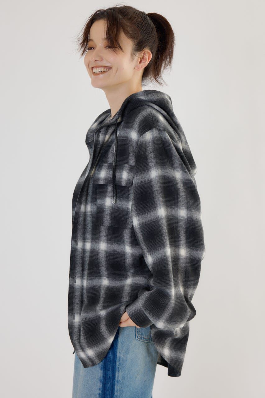 RODEO CROWNS「フードチェックシャツ」|シャツ・ブラウス|