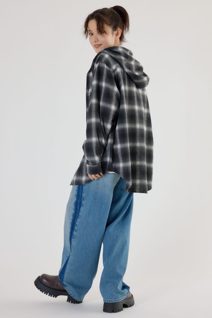 RODEO CROWNS「フードチェックシャツ」|シャツ・ブラウス|