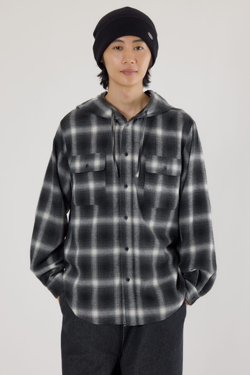 RODEO CROWNS「フードチェックシャツ」|シャツ・ブラウス|