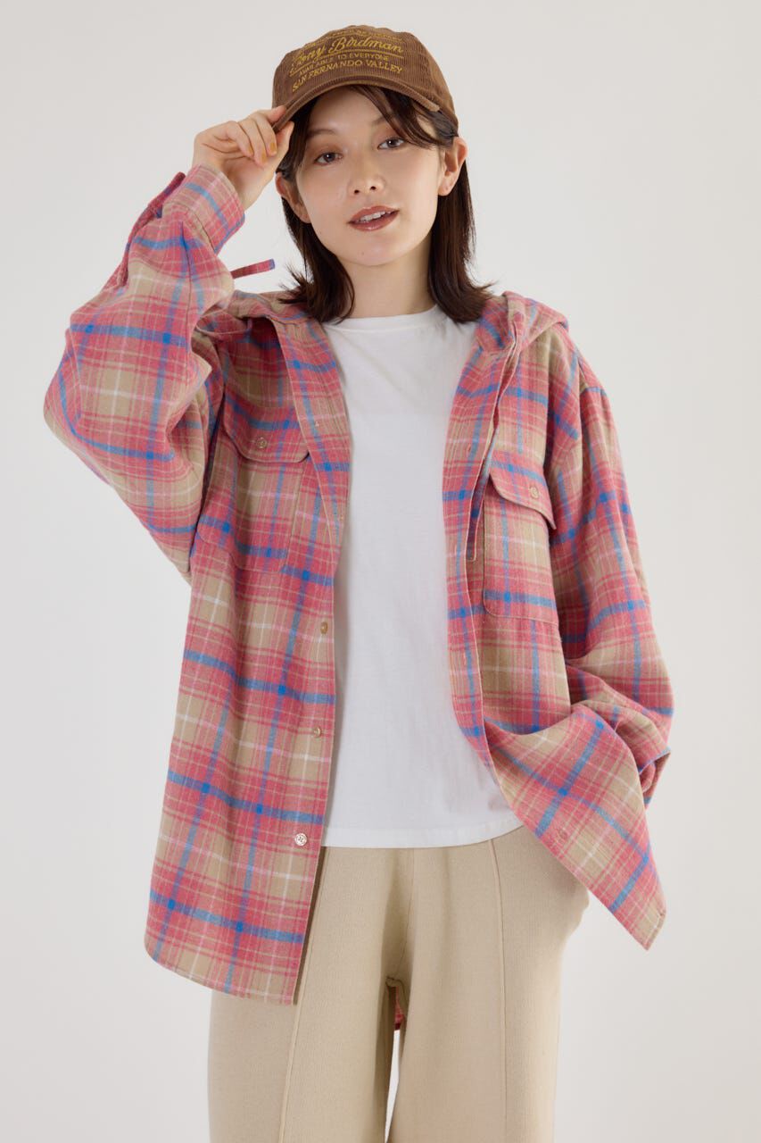 RODEO CROWNS「フードチェックシャツ」|シャツ・ブラウス|