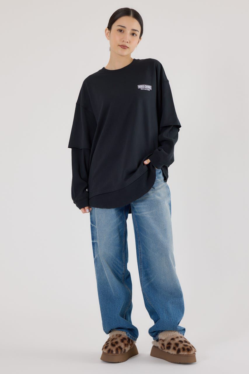 RODEO CROWNS「ルーズレイヤードライクスウェットトップス」|Tシャツ・カットソー|