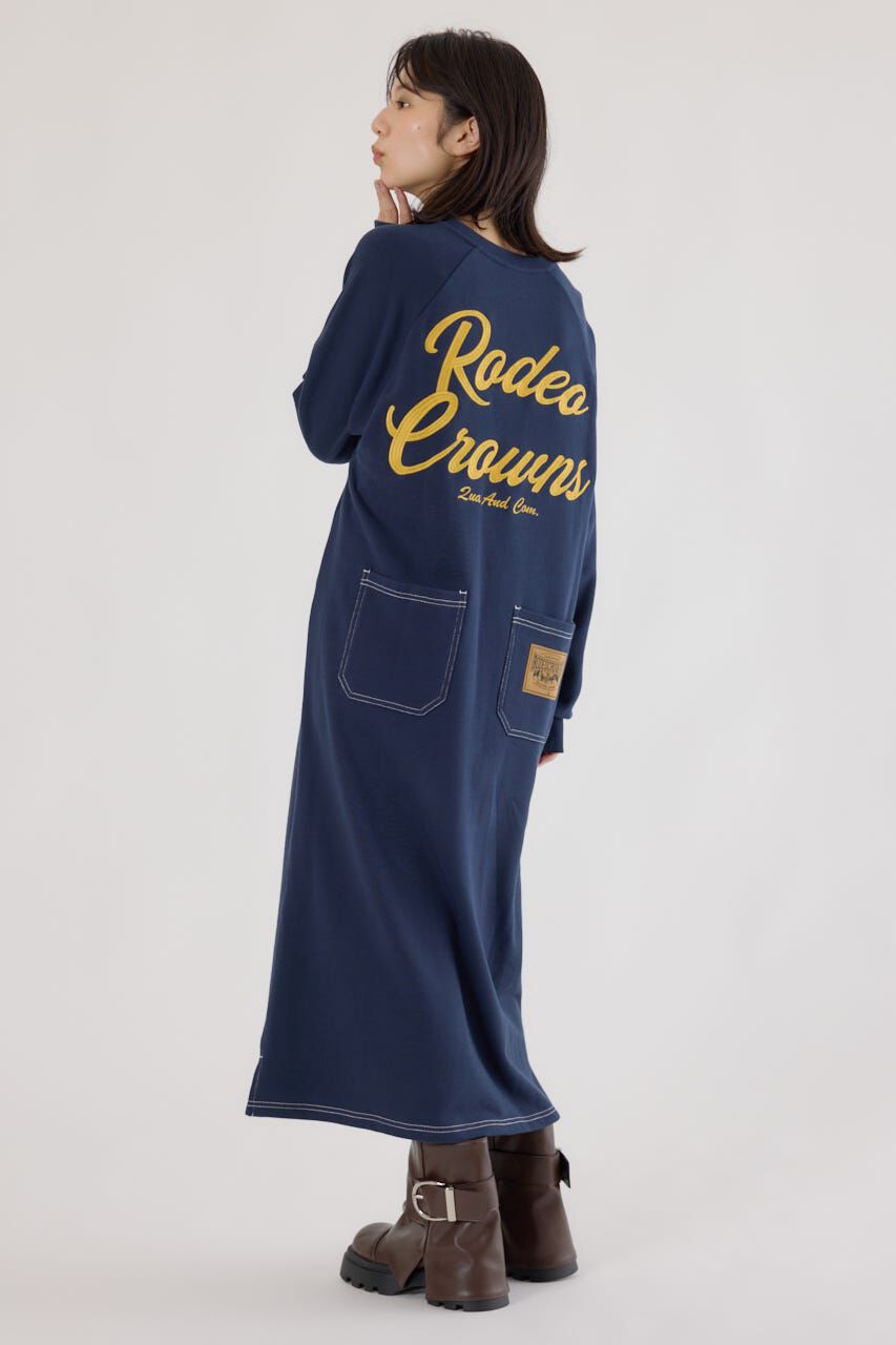 RODEO CROWNS「ラグランカラーステッチワンピース」|ワンピース|NVY