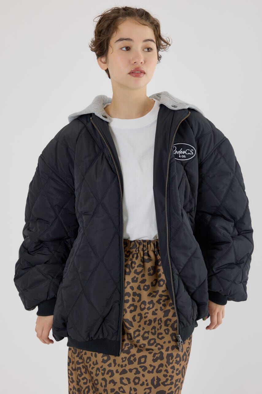 RODEO CROWNS「キルティングフードブルゾン」|ブルゾン・スタジャン|