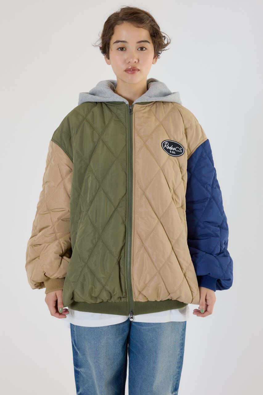 RODEO CROWNS「キルティングフードブルゾン」|ブルゾン・スタジャン|