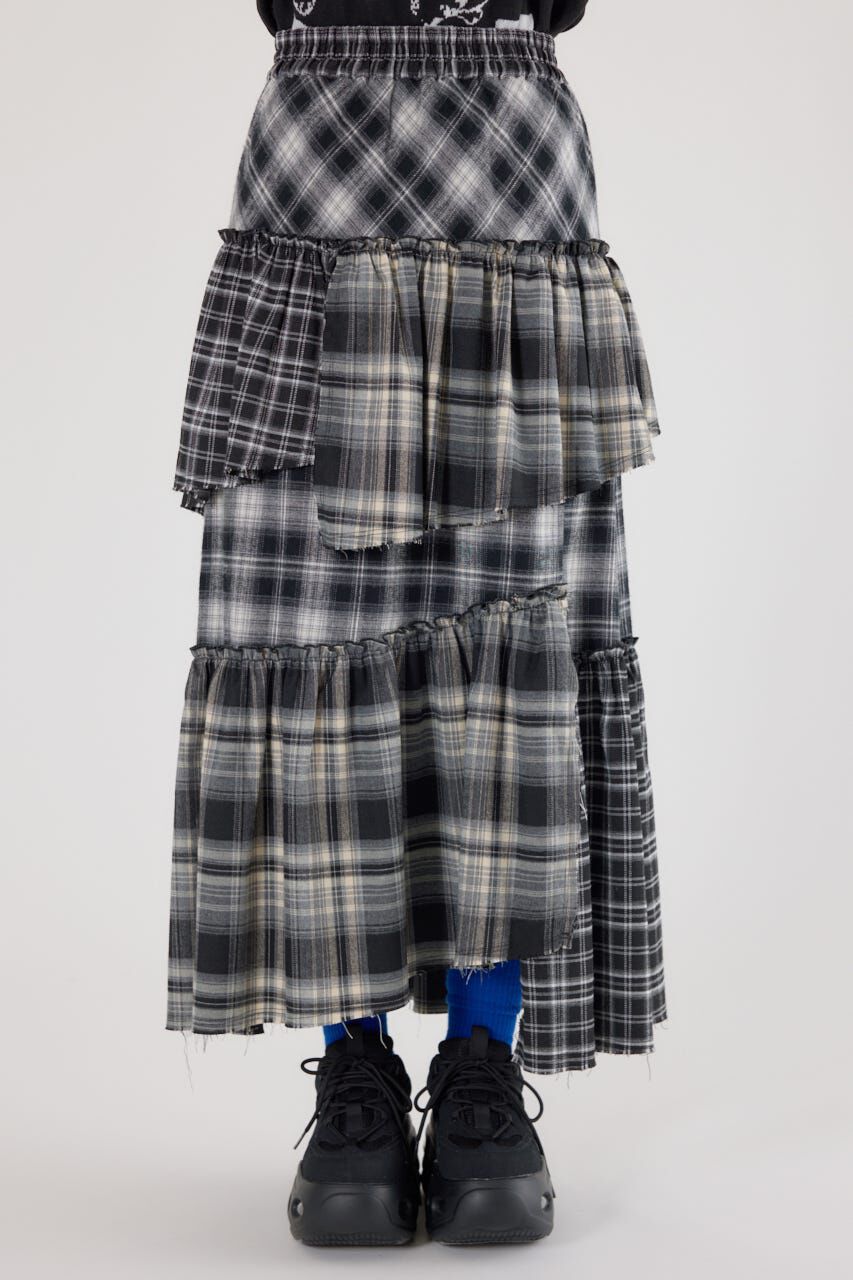 RODEO CROWNS「ランダムティアードチェックスカート」|スカート|