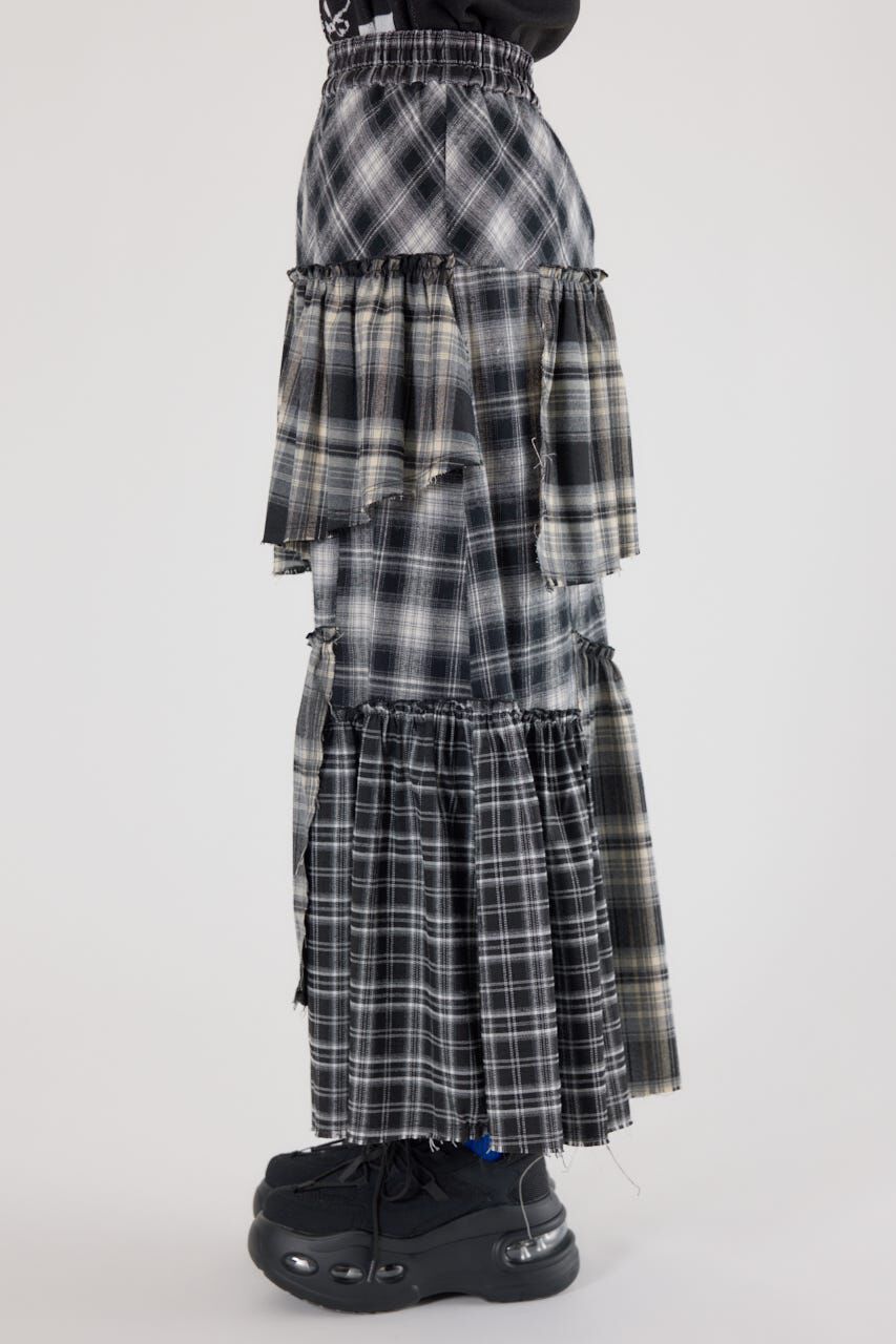 RODEO CROWNS「ランダムティアードチェックスカート」|スカート|