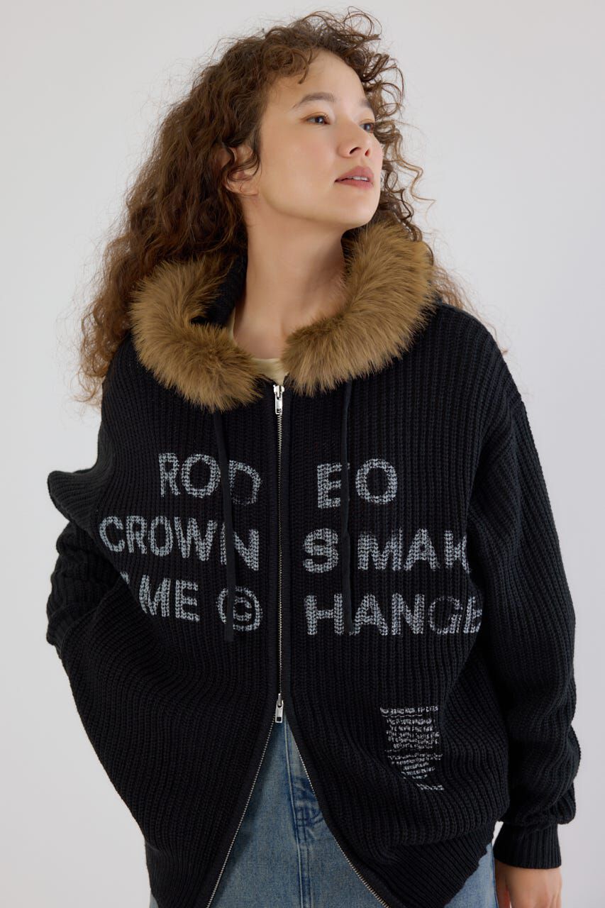 RODEO CROWNS「FADE LOGOニットジップフーディー」|パーカー|