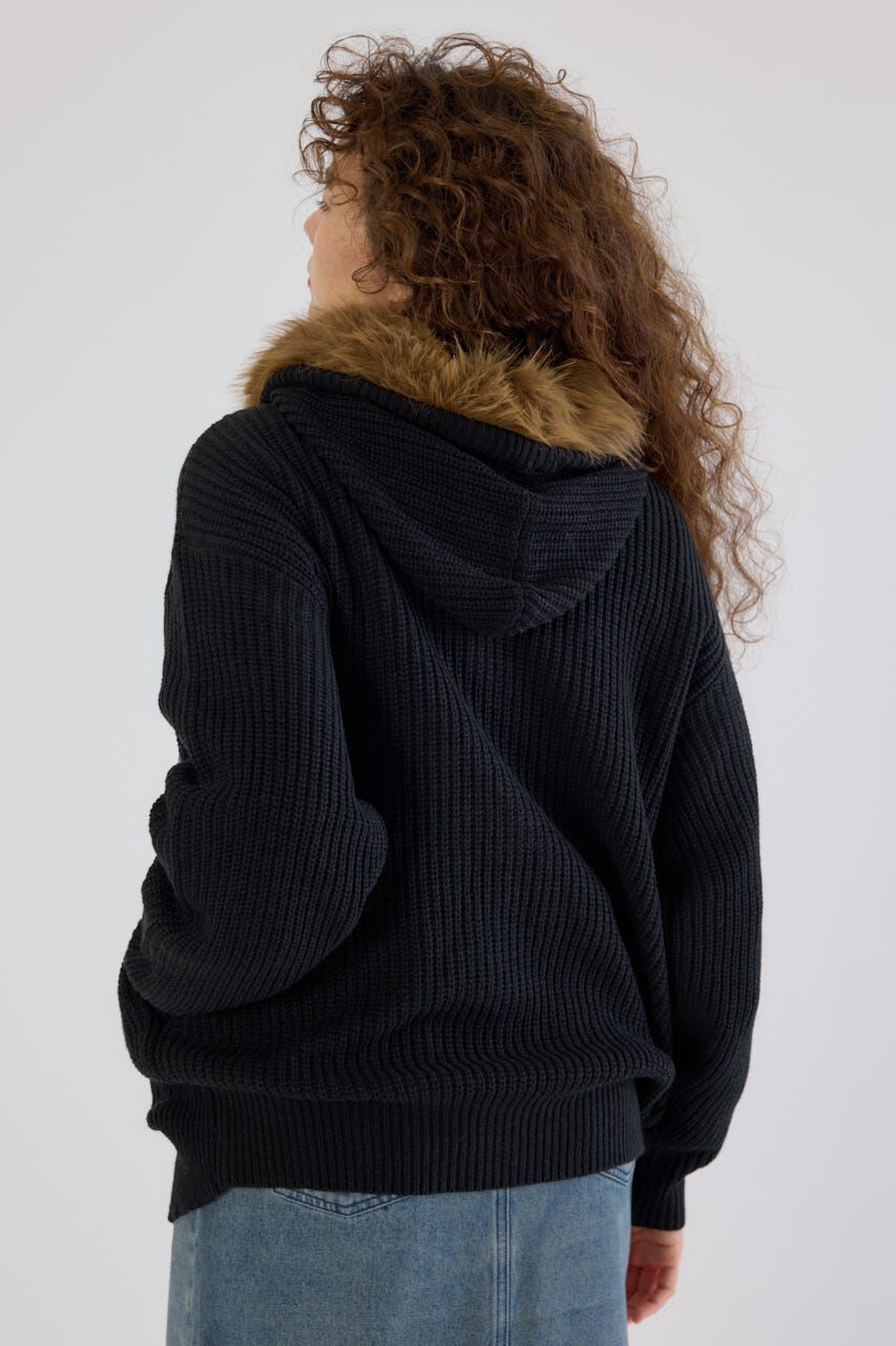 RODEO CROWNS「FADE LOGOニットジップフーディー」|パーカー|