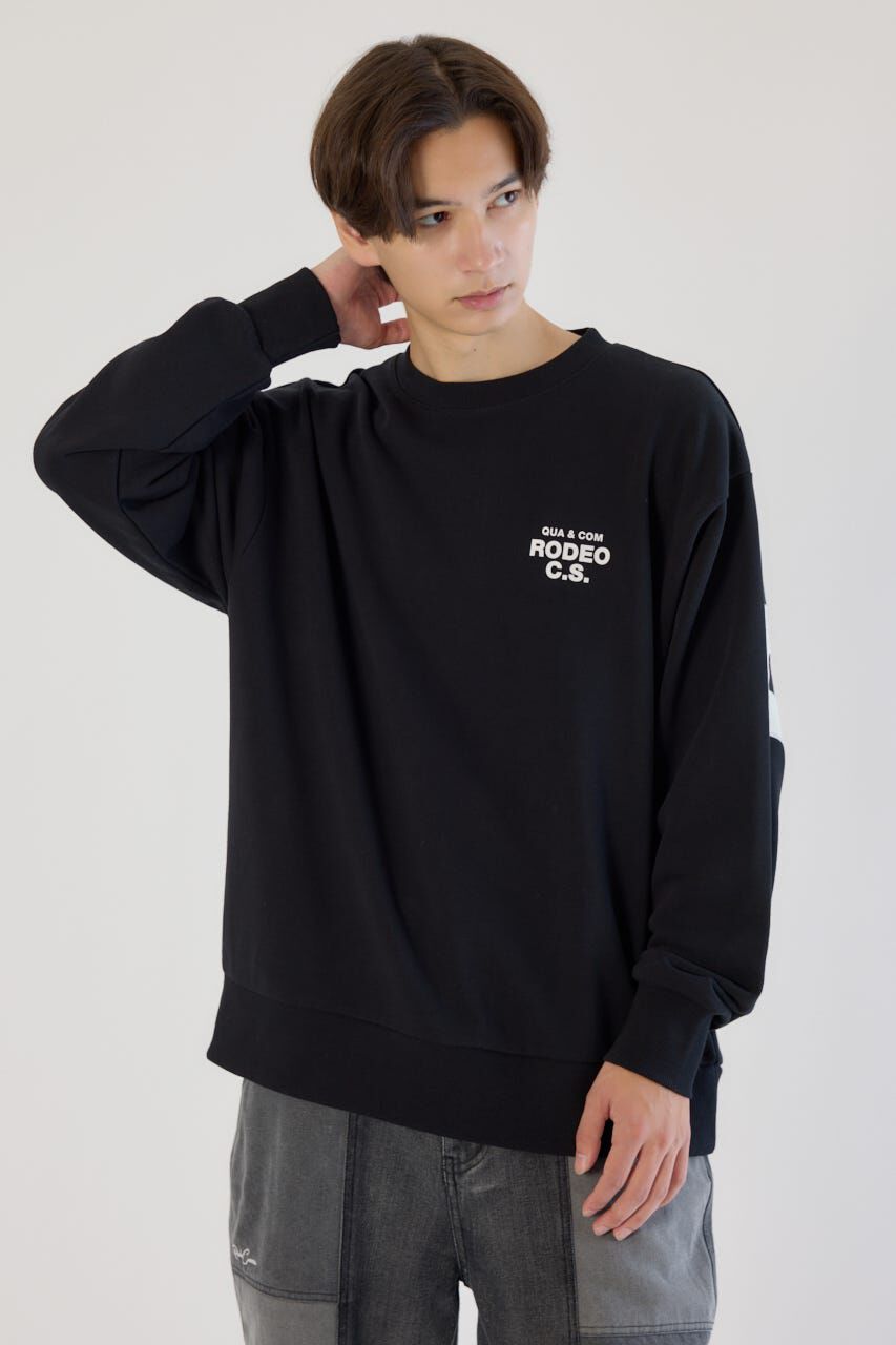 RODEO CROWNS「メンズフェイクレザーパッチスウェット」|パーカー|