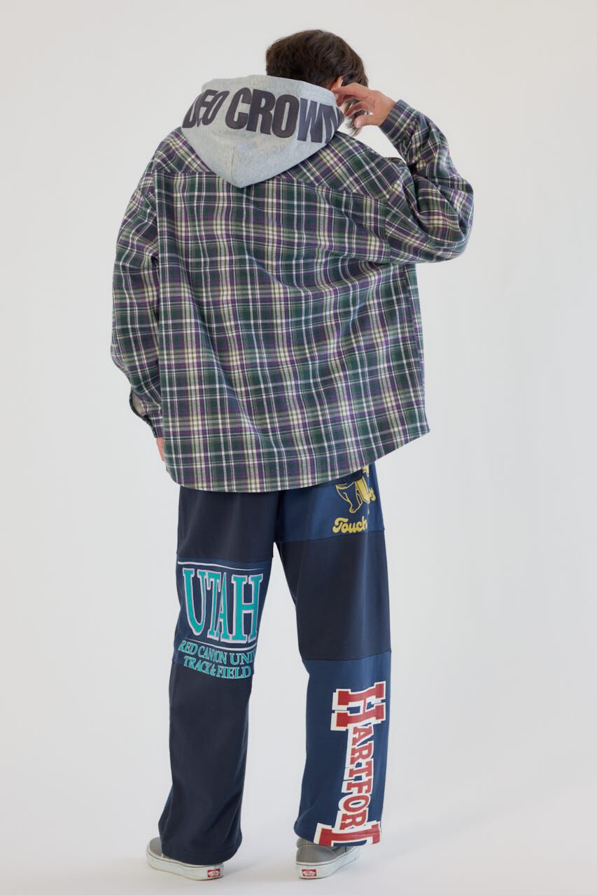 RODEO CROWNS「ボンディングフーデッドチェックシャツ」|シャツ・ブラウス|