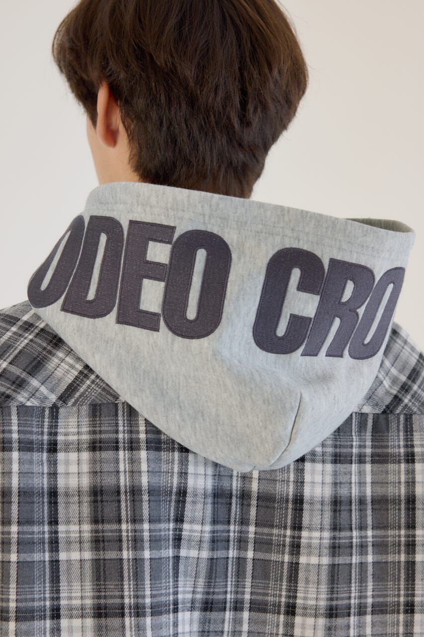 RODEO CROWNS「ボンディングフーデッドチェックシャツ」|シャツ・ブラウス|