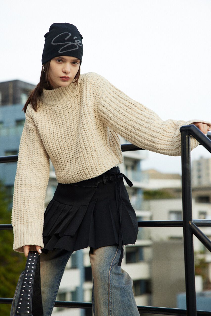 SLY「MOLE YARN CROP トップス」|ニット・セーター|