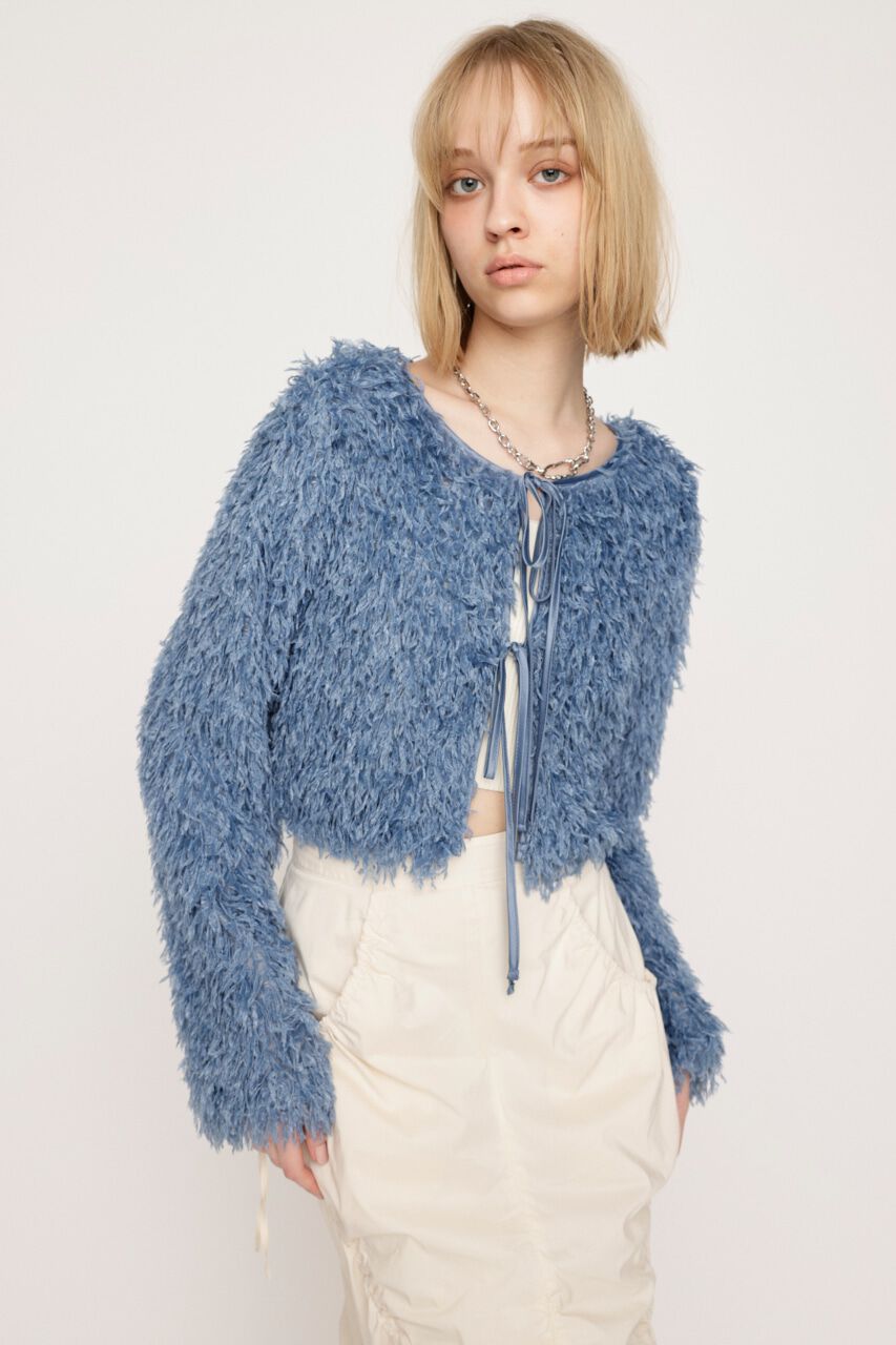 SLY「2WAY SHEER FEATHER トップス」|シャツ・ブラウス|