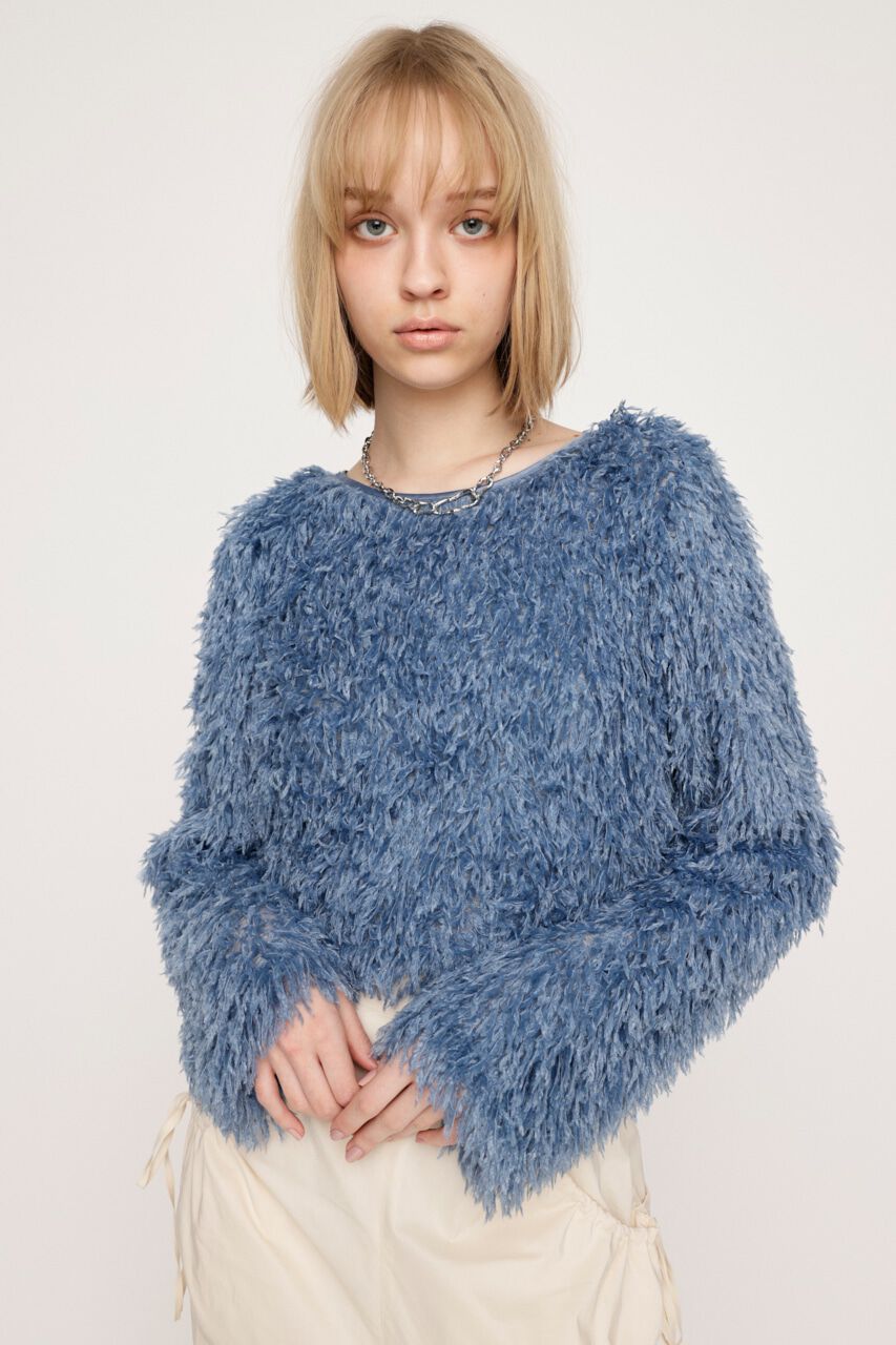 SLY「2WAY SHEER FEATHER トップス」|シャツ・ブラウス|