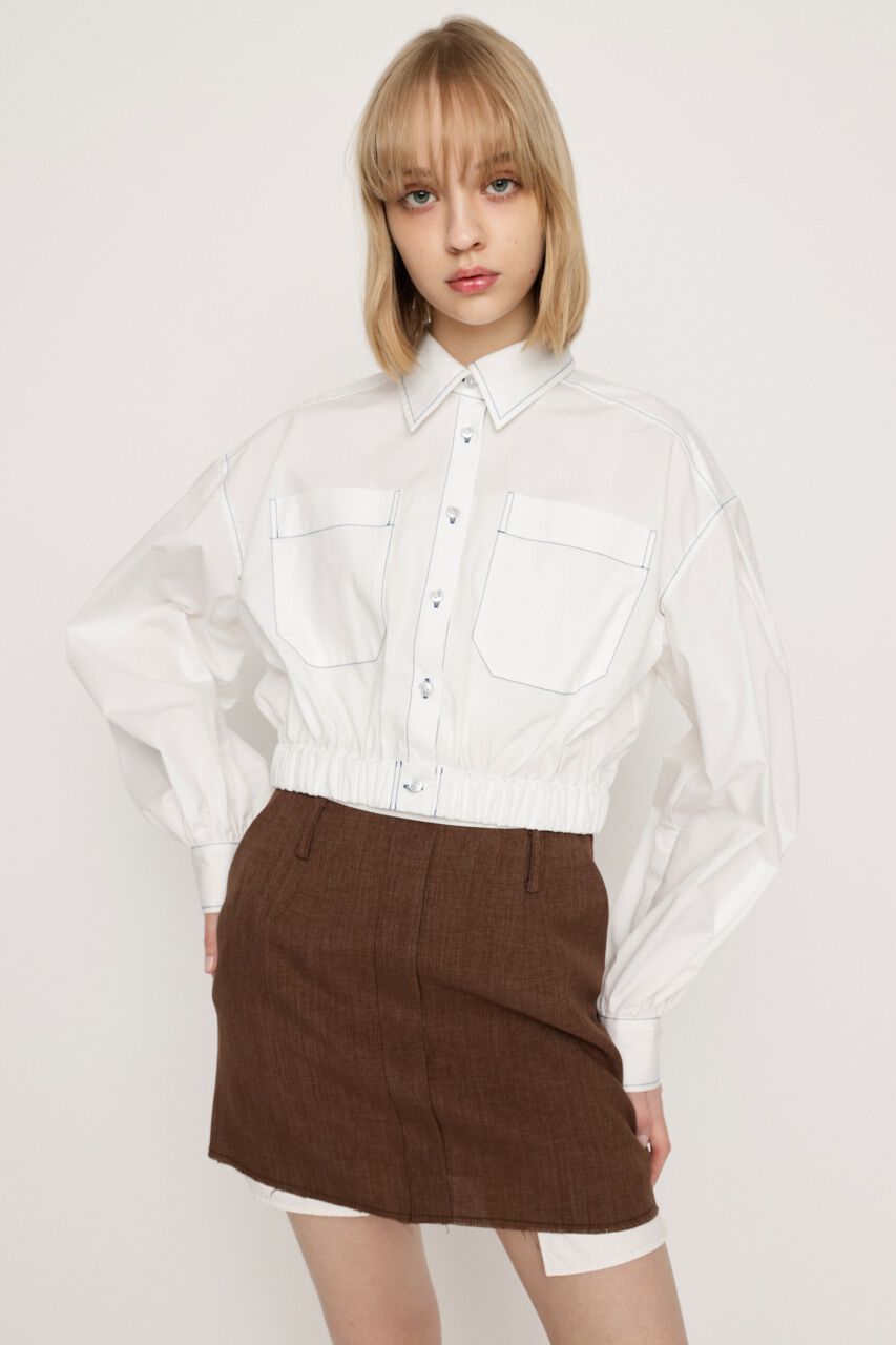 SLY「WAIST BAND CROPPED シャツ」|シャツ・ブラウス|
