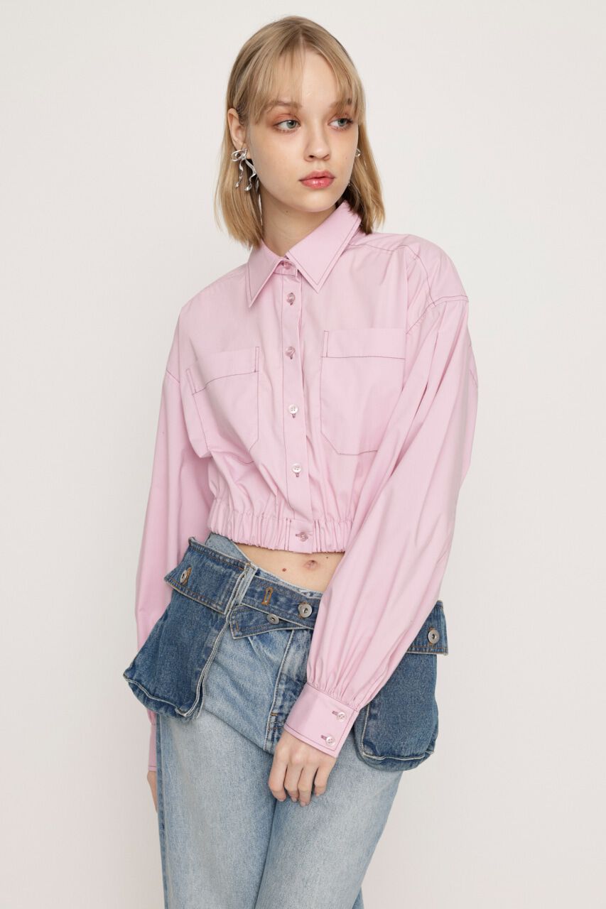 SLY「WAIST BAND CROPPED シャツ」|シャツ・ブラウス|PNK