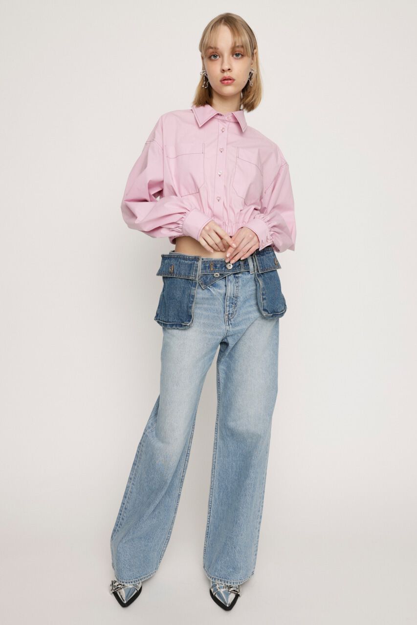 SLY「WAIST BAND CROPPED シャツ」|シャツ・ブラウス|
