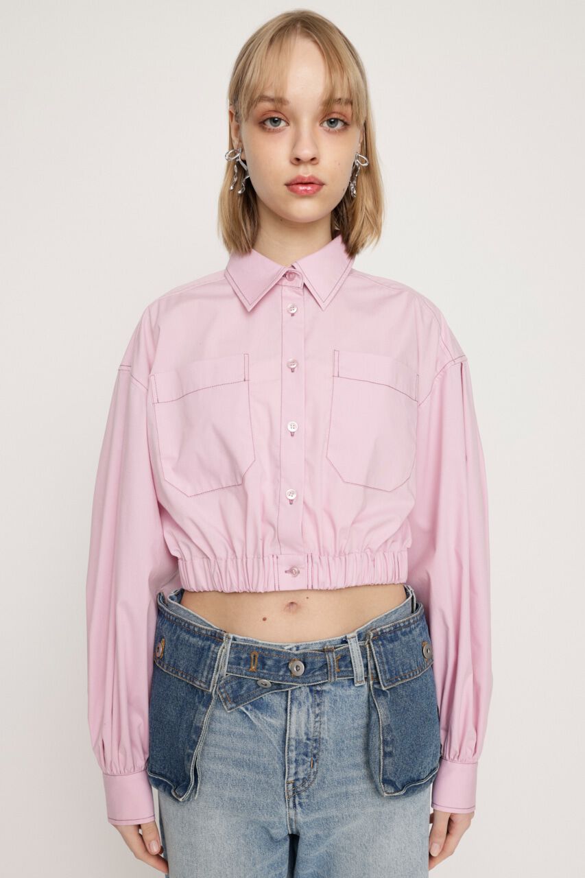 SLY「WAIST BAND CROPPED シャツ」|シャツ・ブラウス|