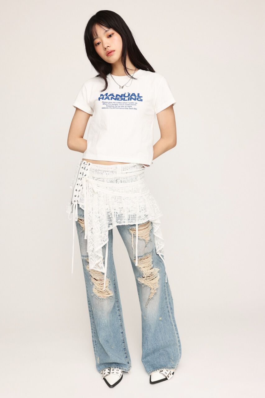 SLY「L／W TORE IT UP FLARE JEANS」|デニム|