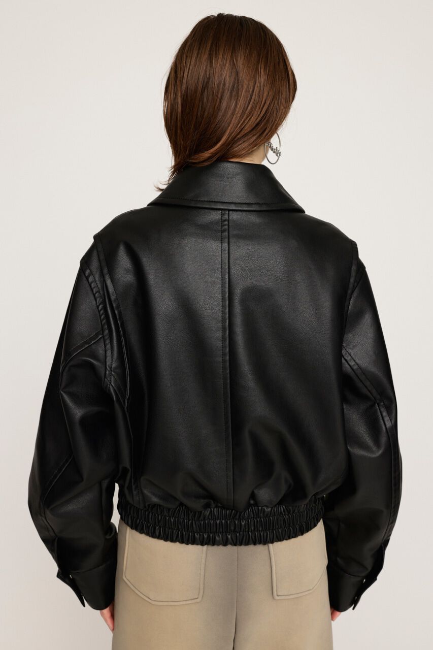 SLY「F／LEATHER FLIGHT ジャケット」|ブルゾン・スタジャン|