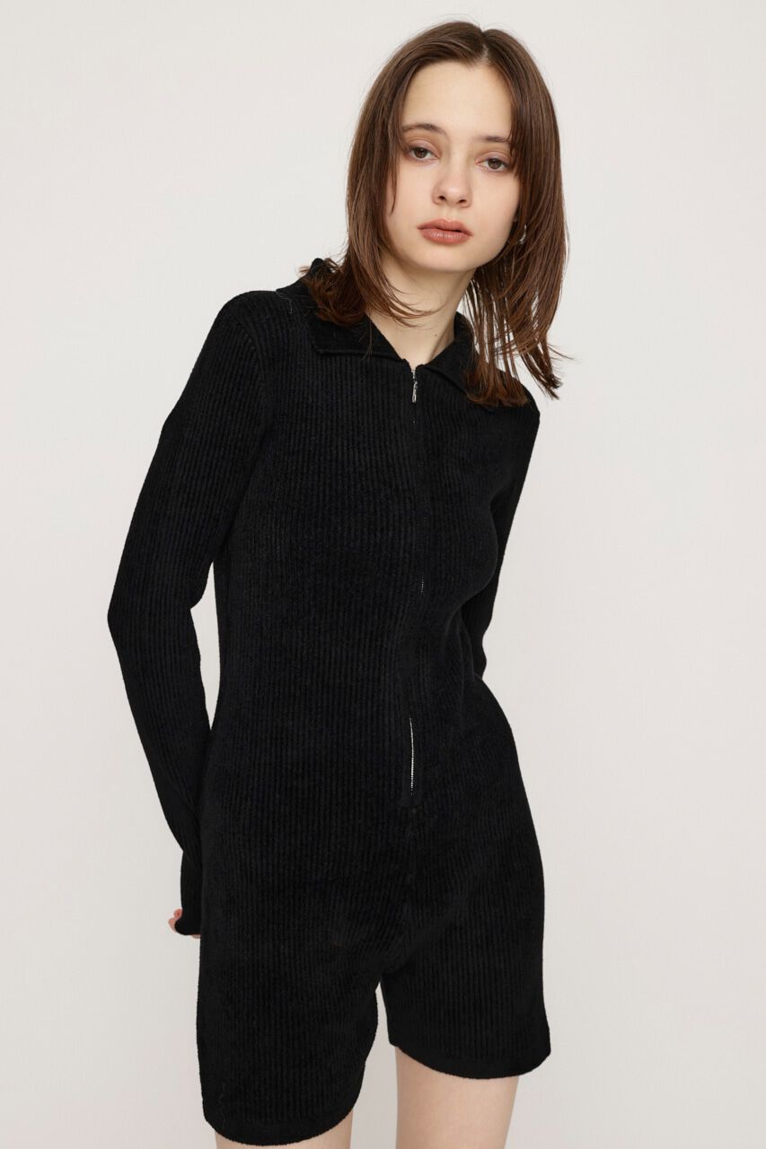 SLY「FRONT ZIP MOLE YARN ロンパース」|その他|
