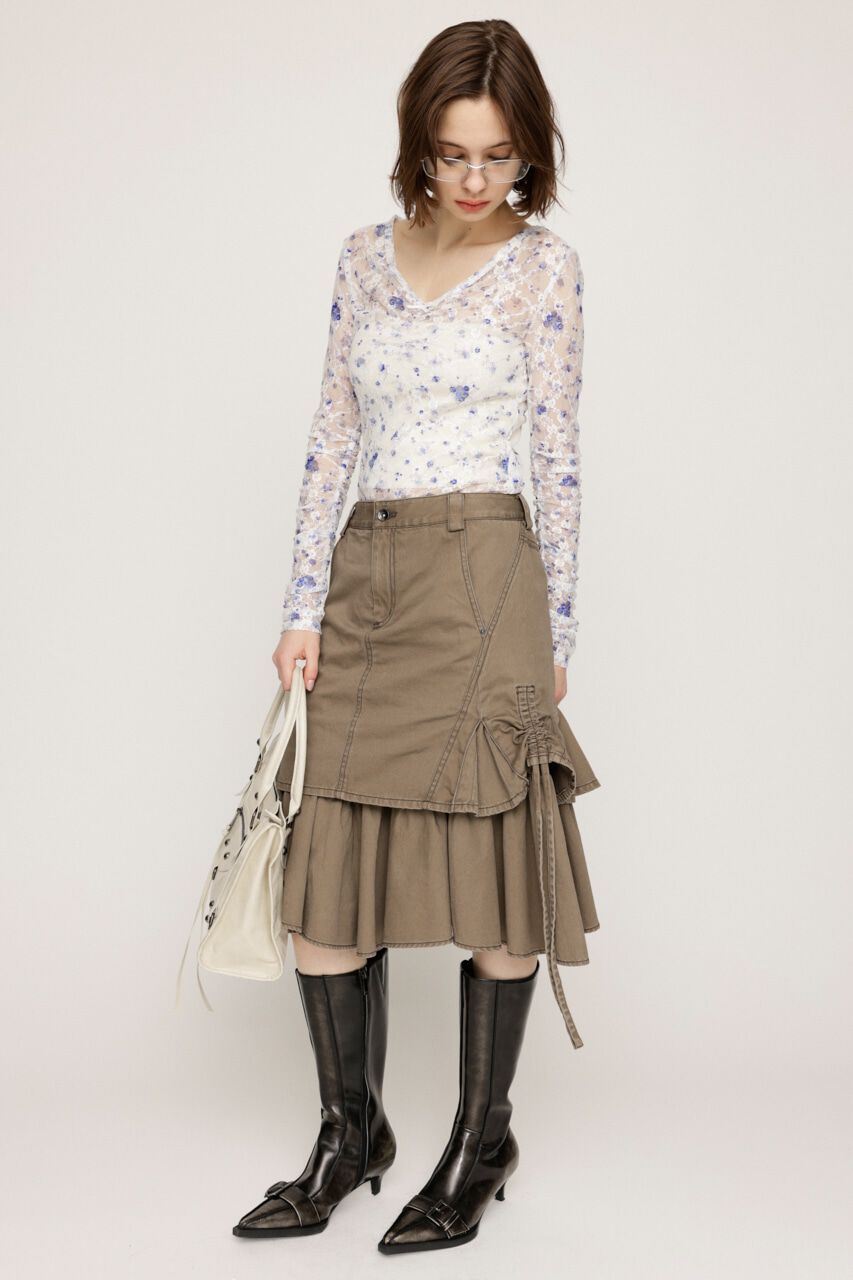 SLY「L／W WASHED MIDDLE MERMAID スカート」|スカート|KHA