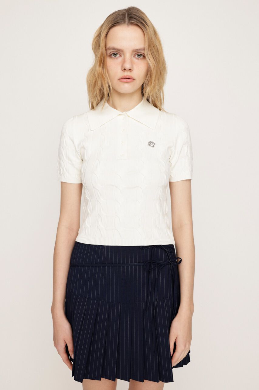 SLY「CABLE POLO KNIT トップス」|ニット・セーター|