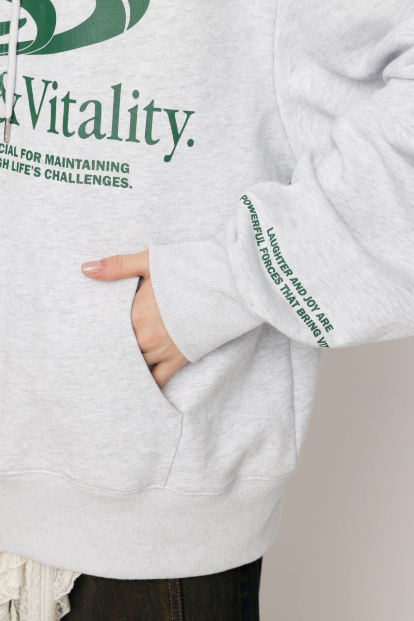 SLY「PRINT OVER HOODIE」|パーカー|