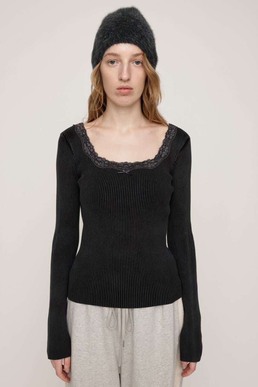 SLY「LACE DOCKING トップス」|ニット・セーター|