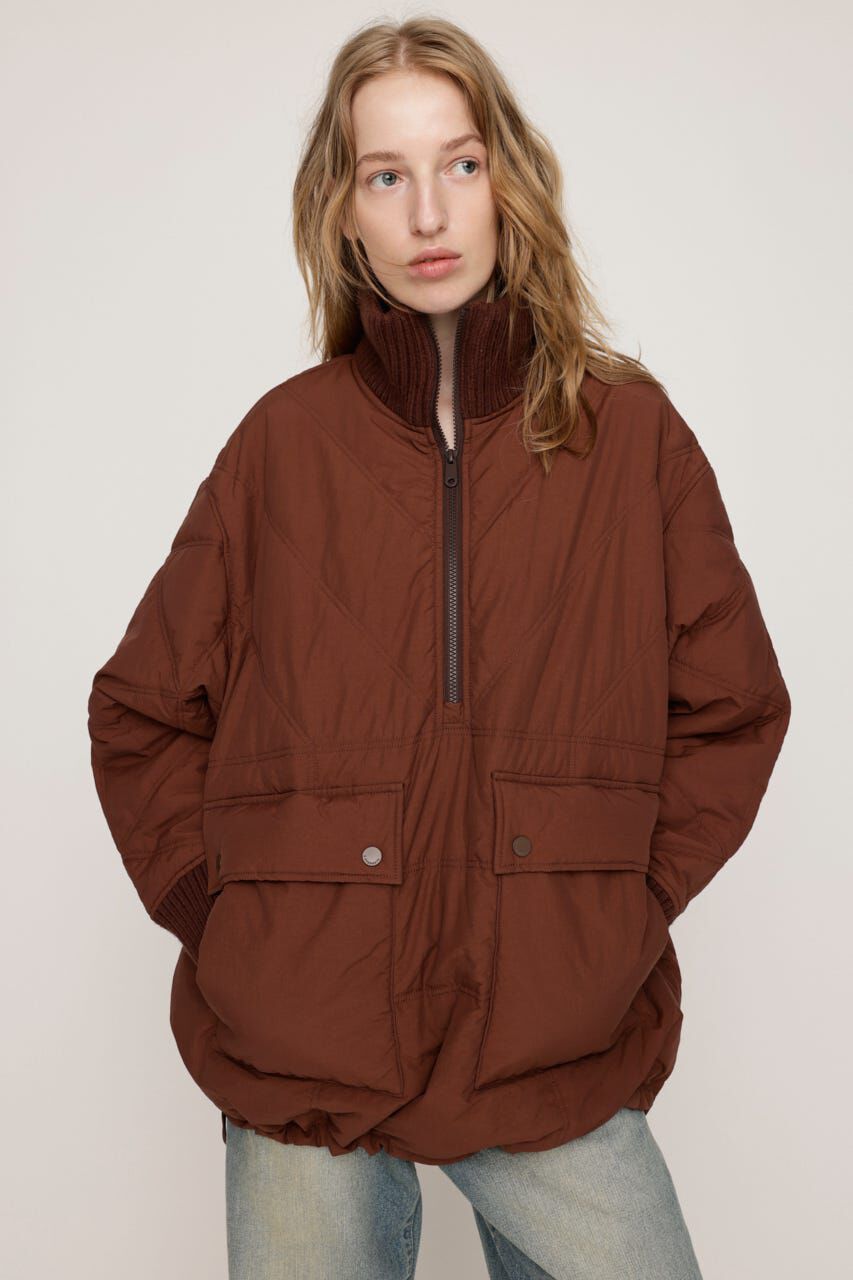SLY「QUILTING STAND NYLON PULLOVER」|ブルゾン・スタジャン|BRN
