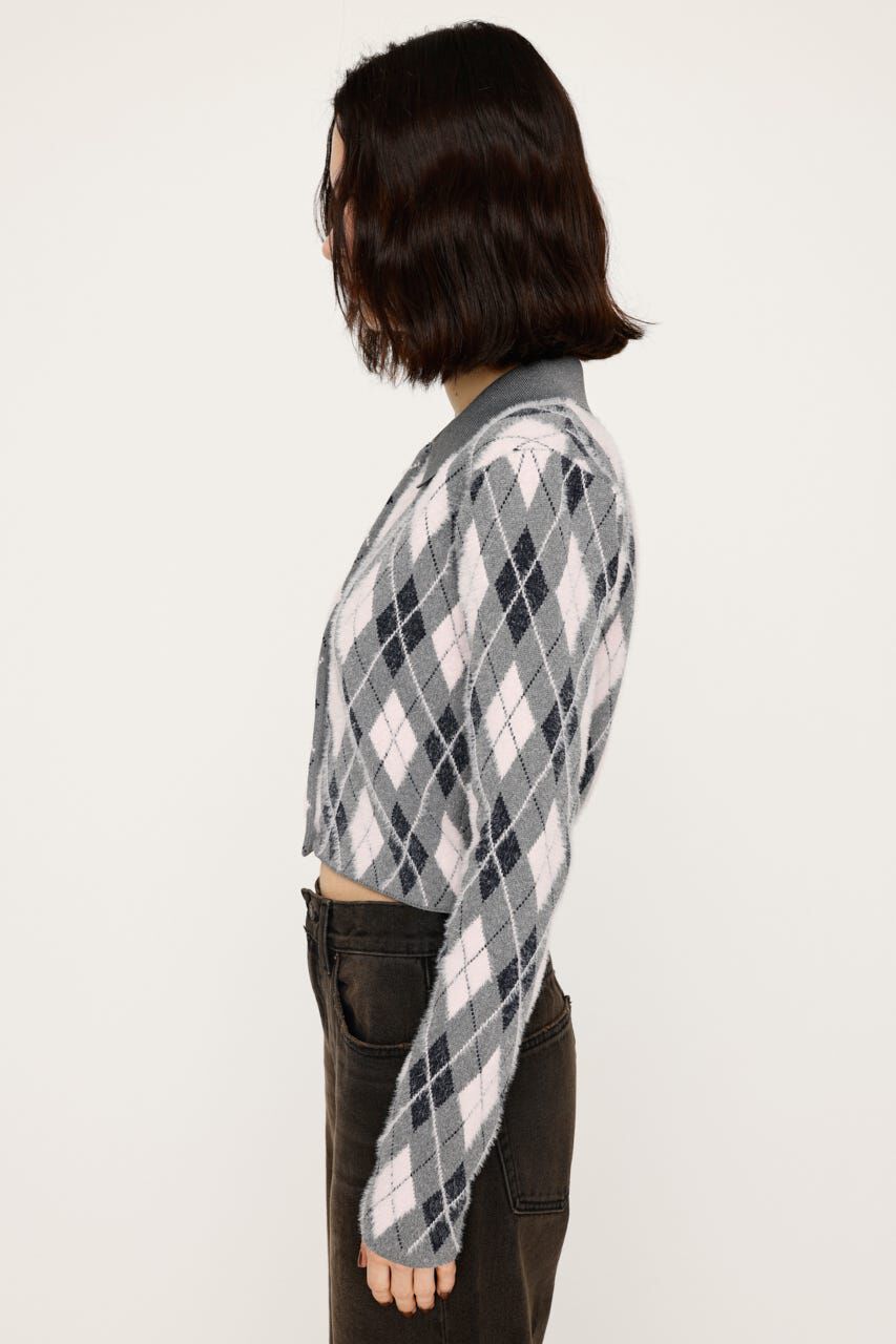 SLY「ARGYLE CHECK HG POLO シャツ」|ニット・セーター|