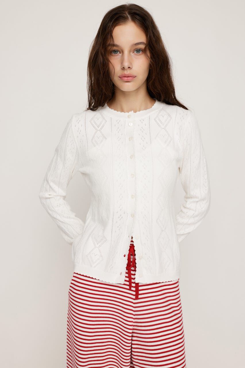 SLY「HEART CROCHET KNIT トップス」|ニット・セーター|