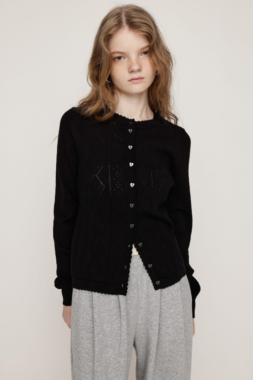 SLY「HEART CROCHET KNIT トップス」|ニット・セーター|