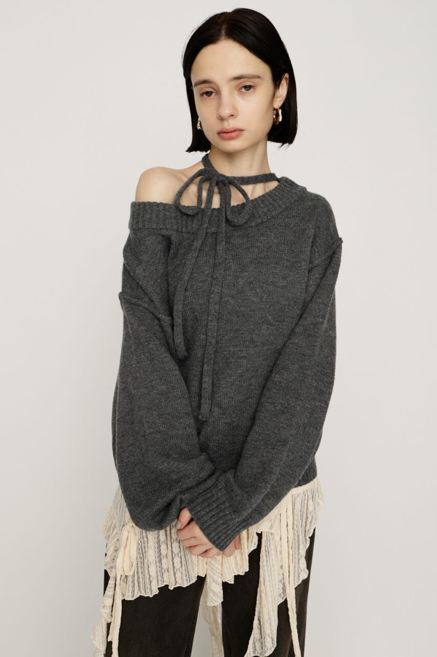 SLY「2WAY SHOULDER KNIT トップス」|ニット・セーター|