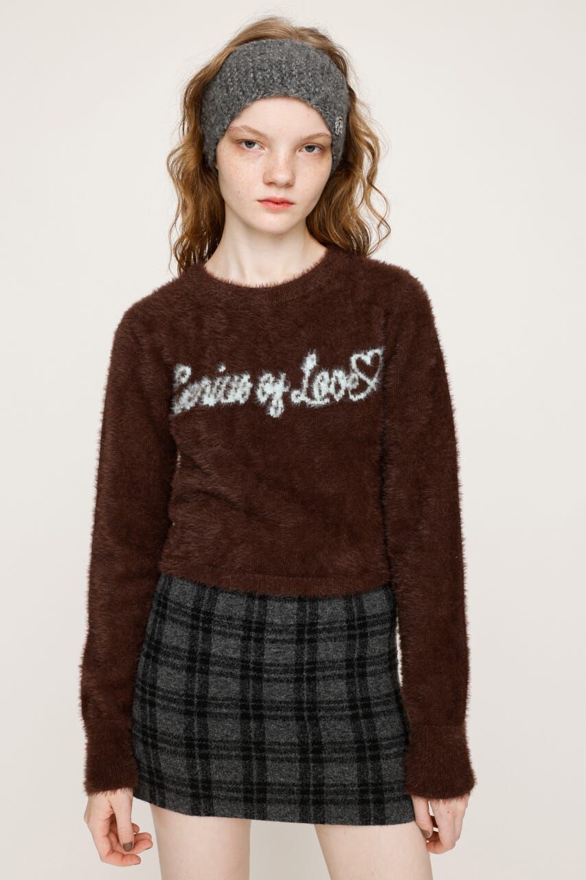 SLY「SHAGGY YARN LOGO C／N トップス」|ニット・セーター|