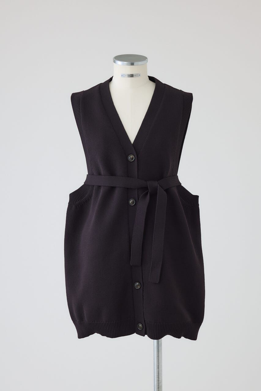 RIM.ARK 「Belt set long knit vest」|ダウンベスト・ベスト|