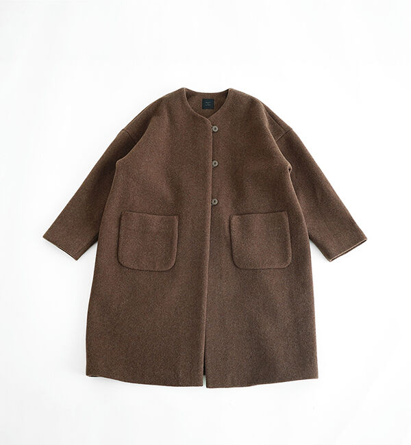 オオカミとフクロウ「オオカミとシロクマのヴィーカ&ldquo;ロングメルトン&rdquo;」|ノーカラーコート|