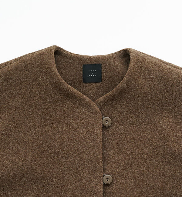 オオカミとフクロウ「オオカミとシロクマのヴィーカ&ldquo;ロングメルトン&rdquo;」|ノーカラーコート|