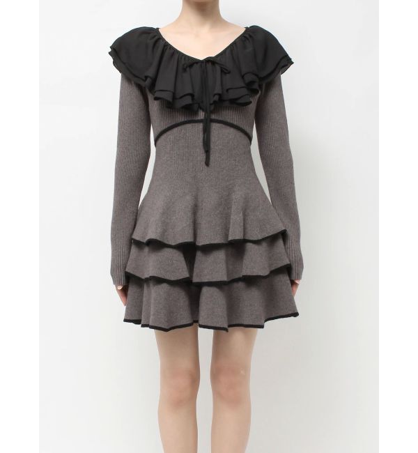 RESEXXY「ラッフルデザインミニニットワンピース」|ワンピース|