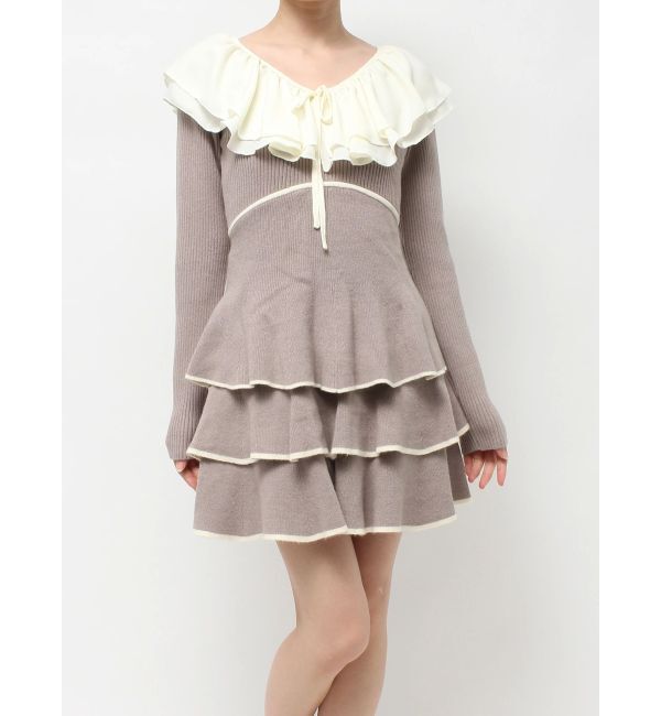 RESEXXY「ラッフルデザインミニニットワンピース」|ワンピース|