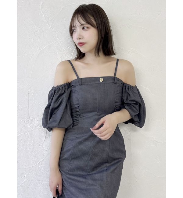 dazzlin「スラックスディテールバルーンワンピース」|ワンピース|